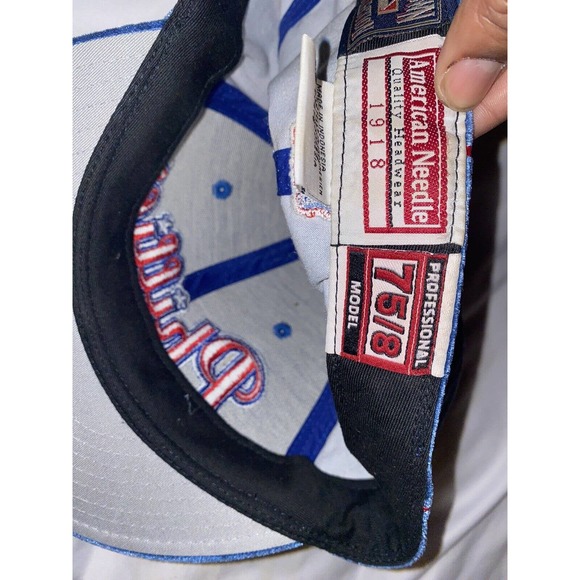 VTG american needle 1918 Philadelphia phillies 7 5/8 fitted hat cap retro velour - Picture 4 of 10